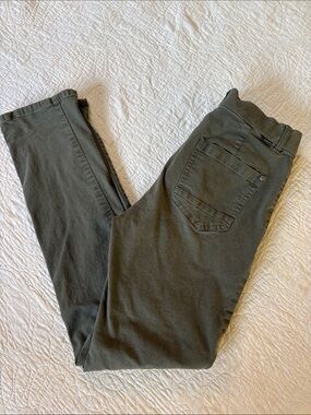 Toad&Co Olive Green earthworks stretch canvas Women’s straight leg pants organic